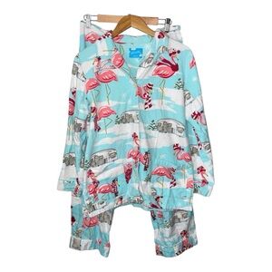 Nick & Nora Flamingo Trailers Airstream Camper Pajamas XL